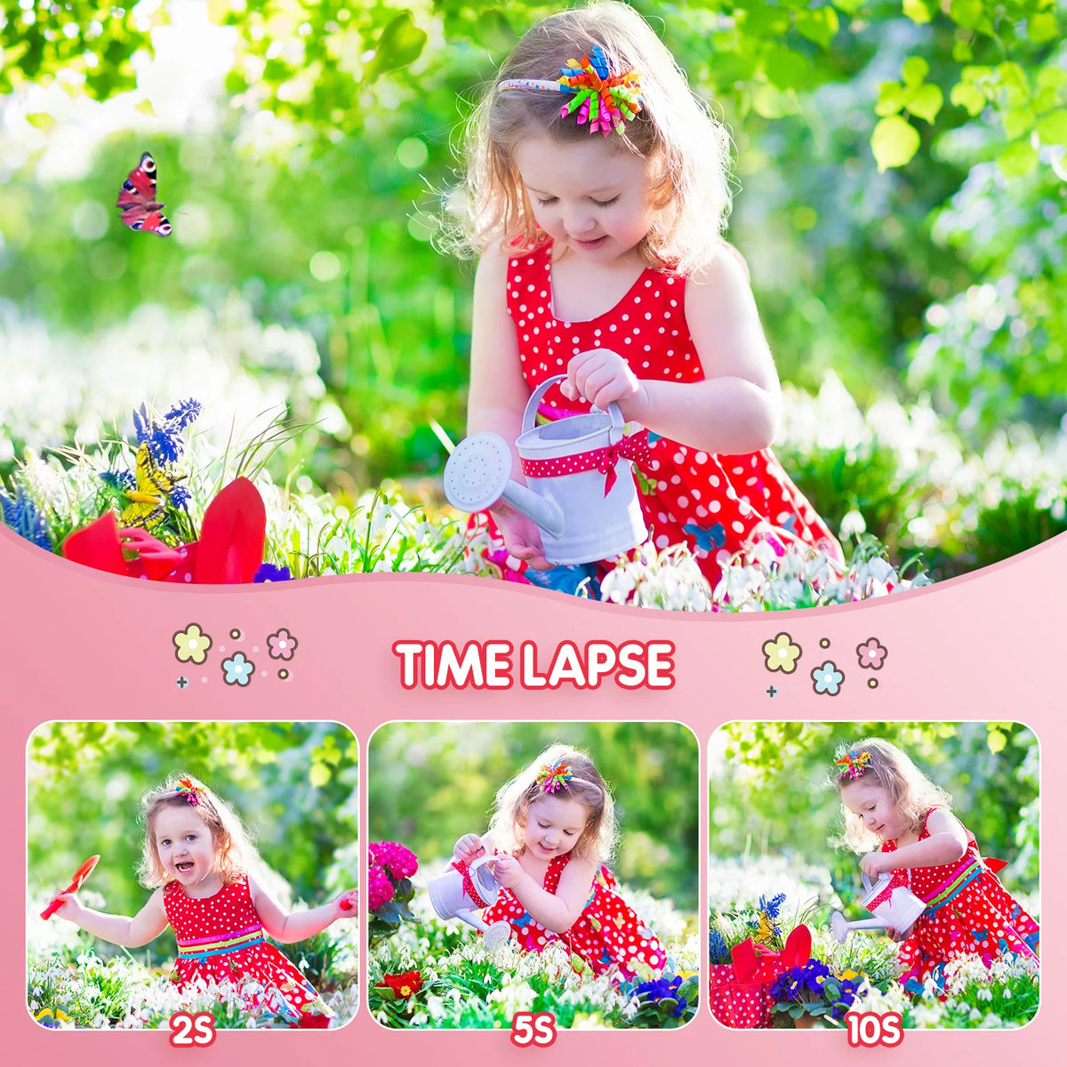 Kids Camera Toys 2-Inch IPS Screen Digital Cameras Photography Selfie With 32GB Card Educational Game for Girl Boy Birthday Gift