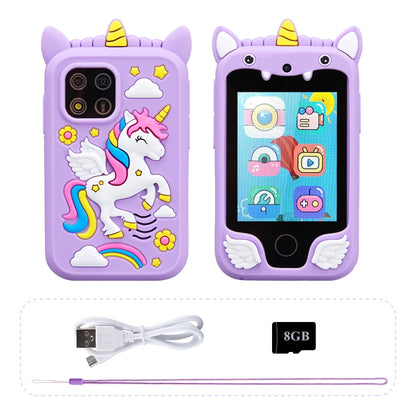 Kids Smart Phone Camera Toys Touchscreen Unicorn Baby Mobile MP3 Player Digital Camera Educational Toys for Girls Boys Age 3-8